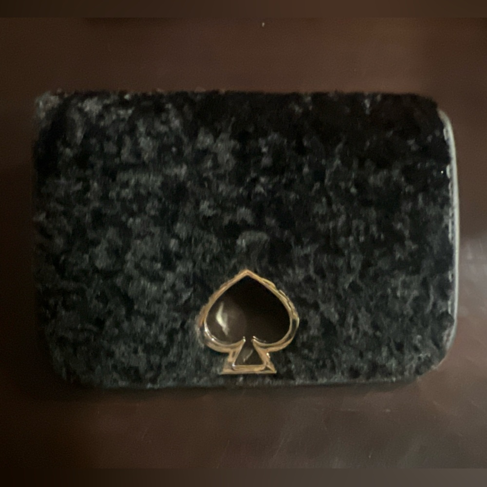 Kate spade make it mine faux fur black flap only